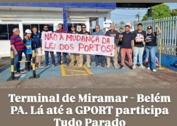 Portuários realizam expressiva paralisação nos portos de todo o Brasil em advertência contra tentativas patronais de acabar com o trabalho decente nos portos